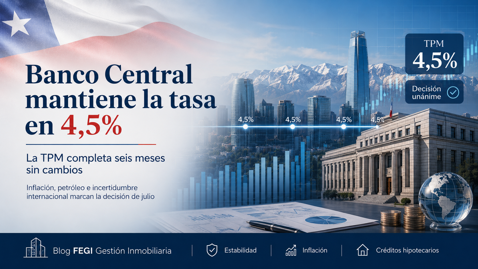 Banco Central mantiene la tasa de interés en 4,5% en julio de 2026