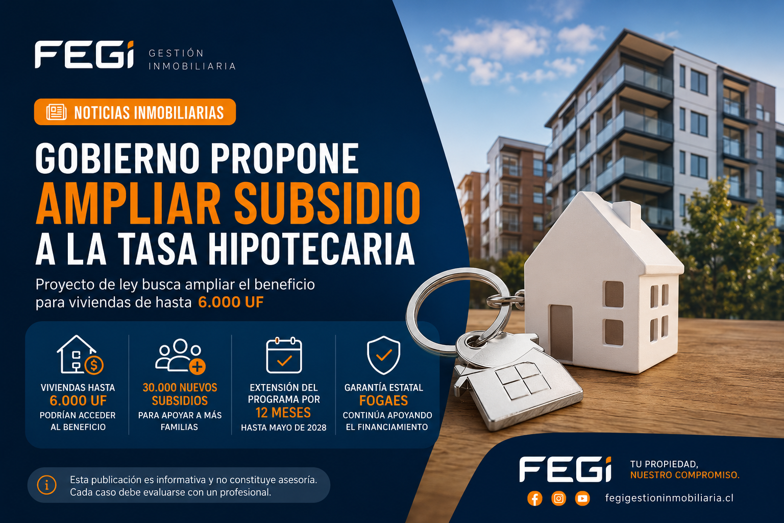 Gobierno busca ampliar el subsidio a la tasa hipotecaria: proyecto podría extender el beneficio a viviendas de hasta 6.0